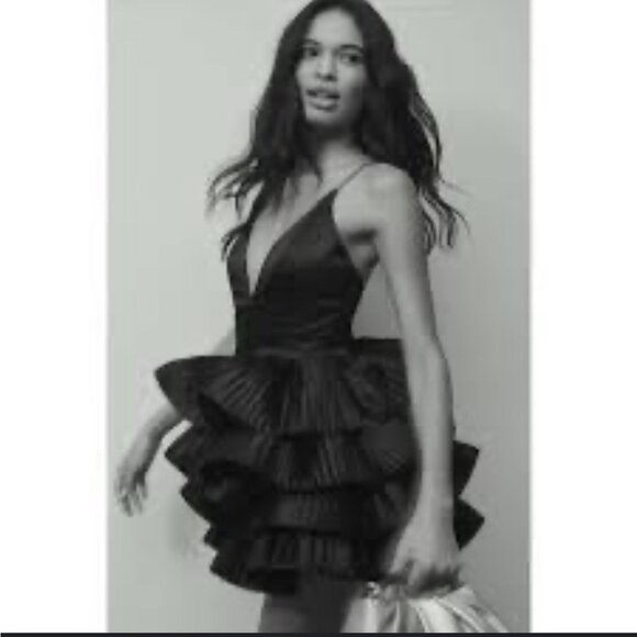 NWT Size 10 -Anthropologie Ruffle Tiered Mini Dress Cocktail Party (NWT US$ 228) - Picture 5 of 16
